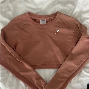 Gymshark LS Women's Peach Crop Top